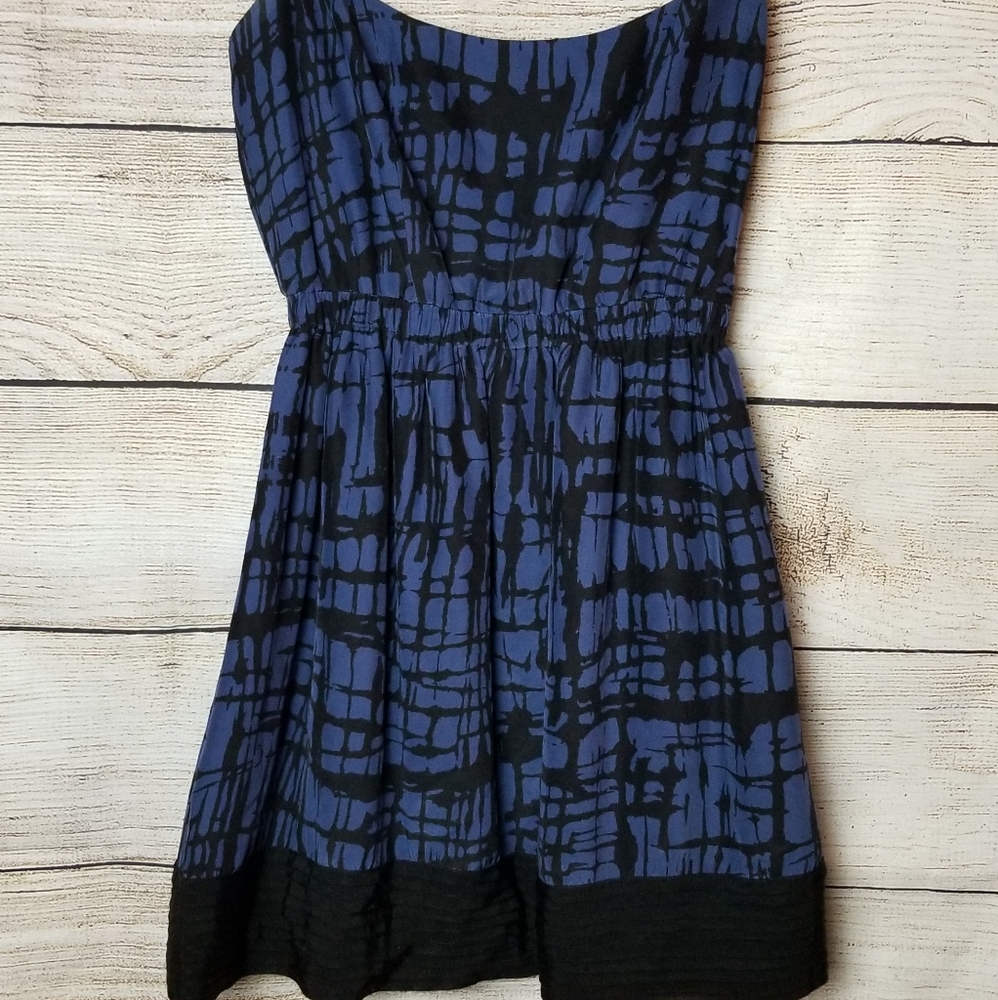 Blue and black dress